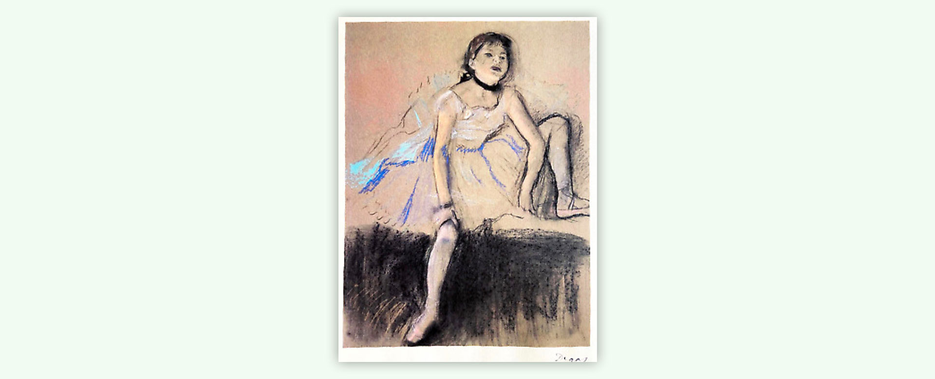 Edgar Degas, Ballerina in riposo, litografia. Courtesy Collezione Sanfo