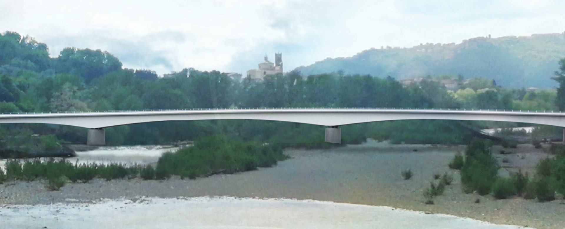 Ricostruzione del nuovo ponte di Albiano Magra