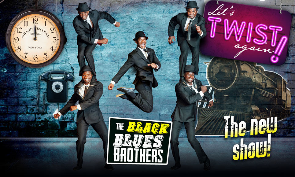 Locandina dello spettacolo Let's twist again dei The Black Blues Brothers