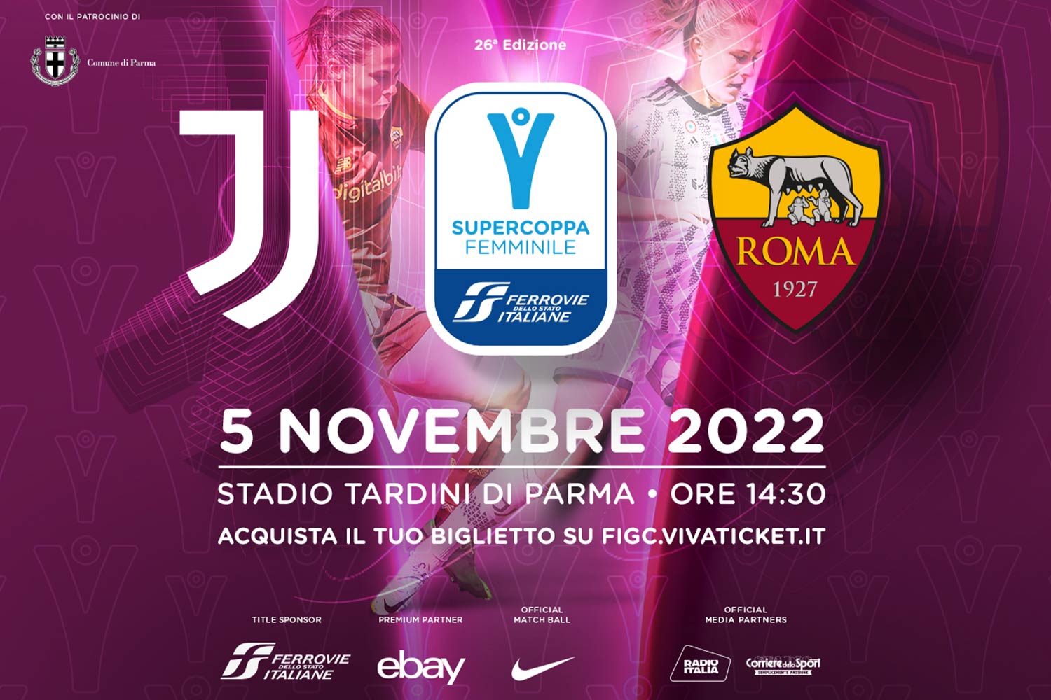 Locandina della Supercoppa Femminile Ferrovie dello Stato Italiane di calcio 2022