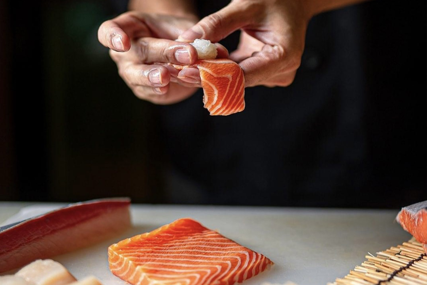 sushi, salmone