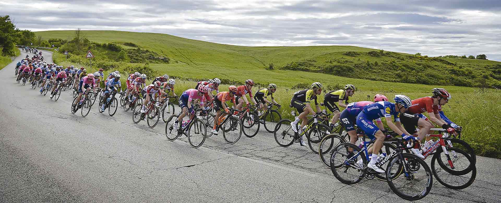 Immagine della quarta tappa del Giro d'Italia 2019 da Orbetello a Frascati
