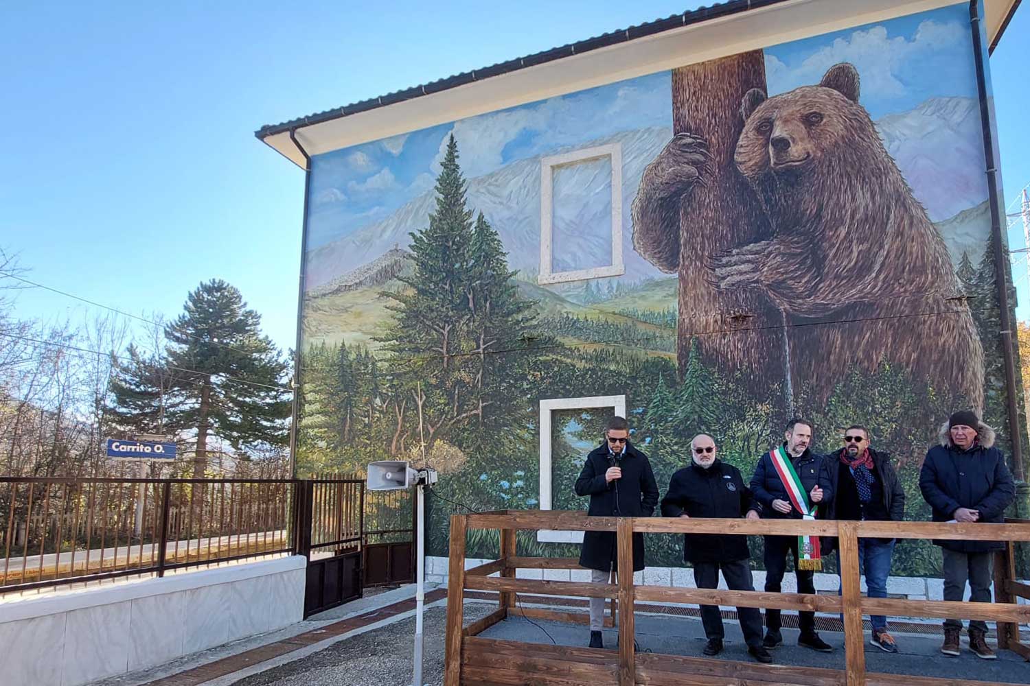 inaugurazione murale stazione carrito ortona