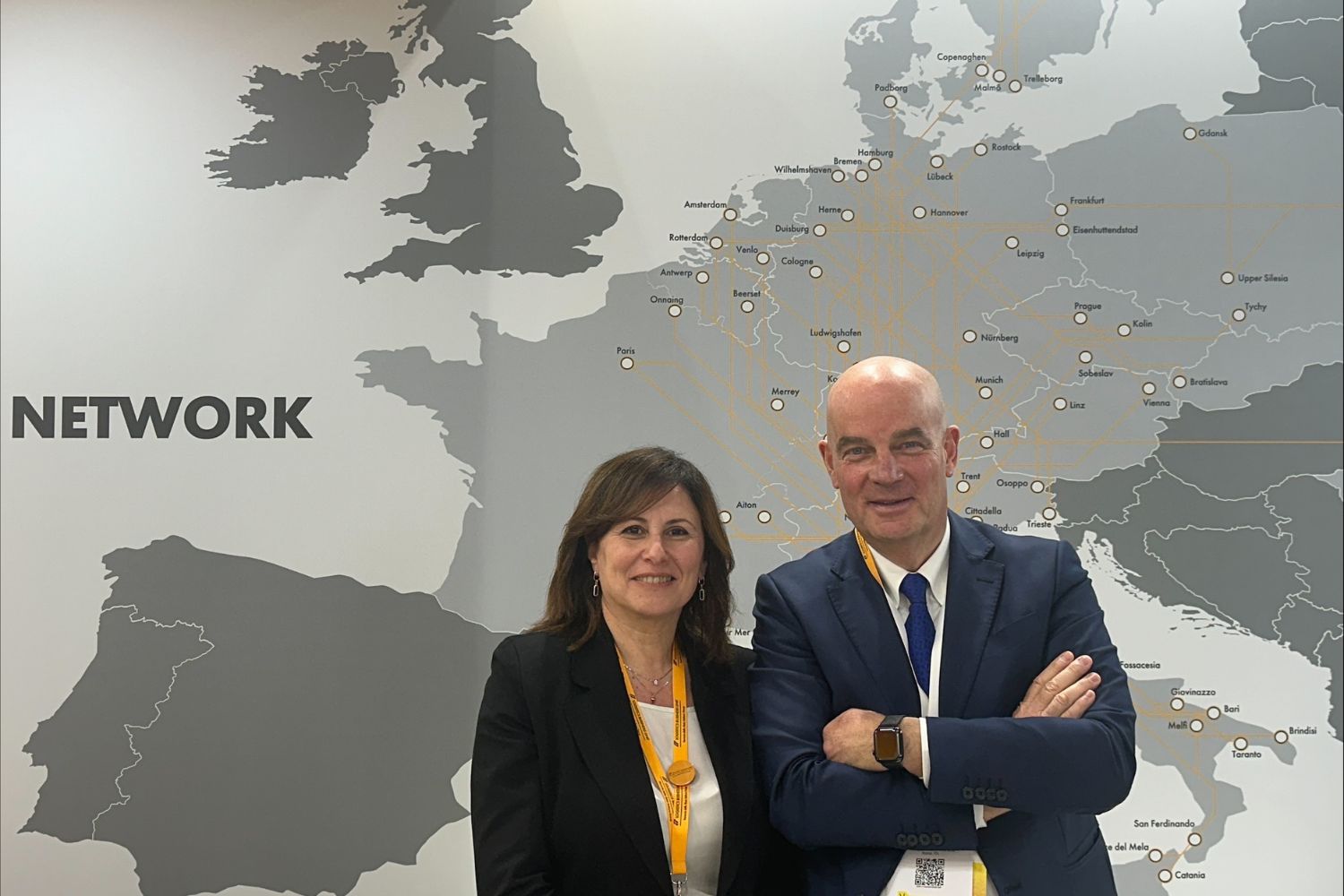 Carlo Palasciano, presidente di Mercitalia Logistics, società capofila del Polo Logistica e Sabrina De Filippis, CEO di Mercitalia Logistics.